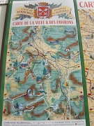 La carte de la ville de Remiremont et des environs